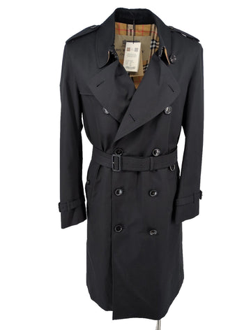 Burberry Trench Coat IT 52 Large Chelsea Black Long UK L 42" Chest BNWT Heritage