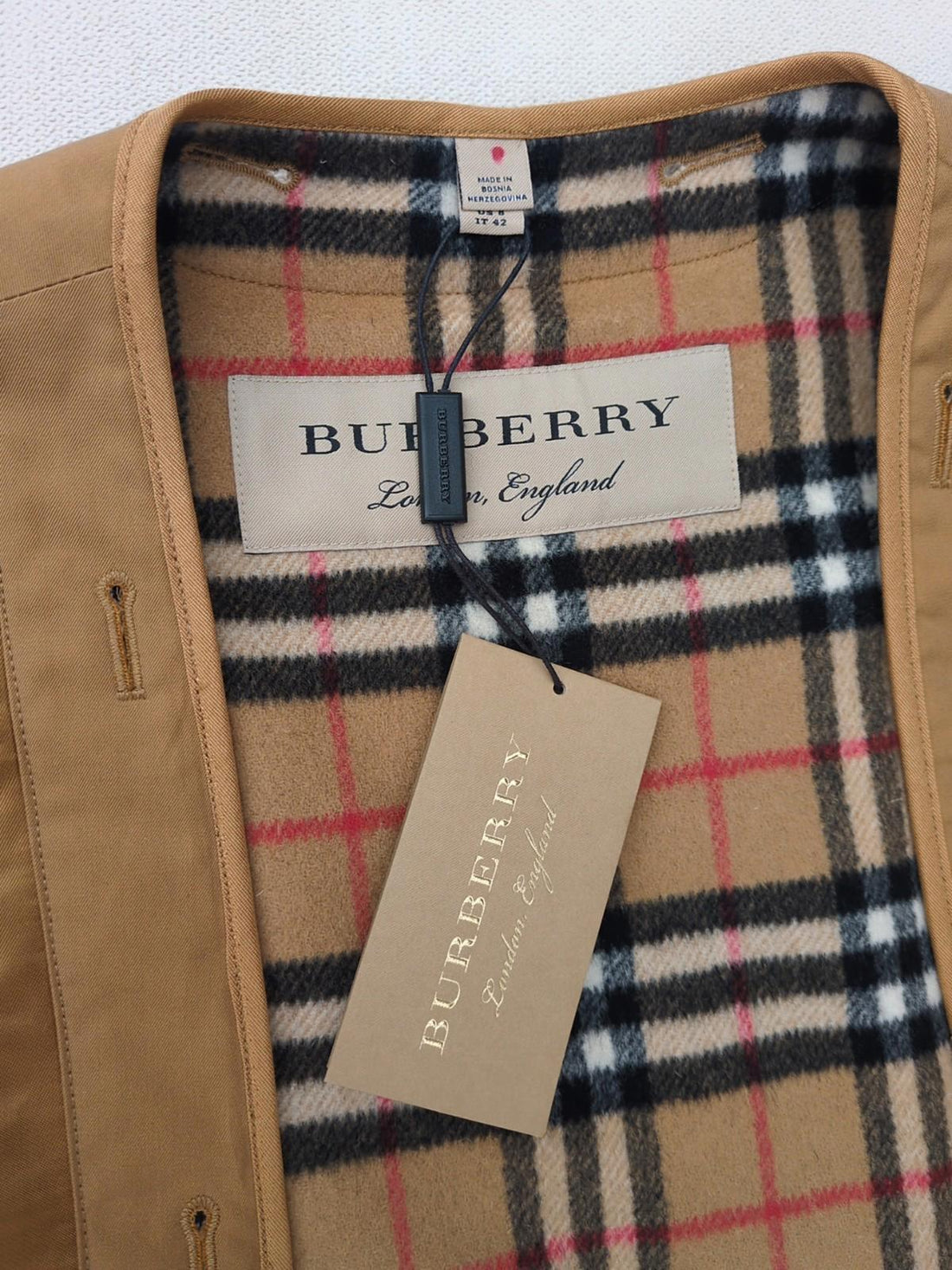 Burberry Trench Coat Lining Warmer Wool Cashmere Kensington Sandringham 10 Long